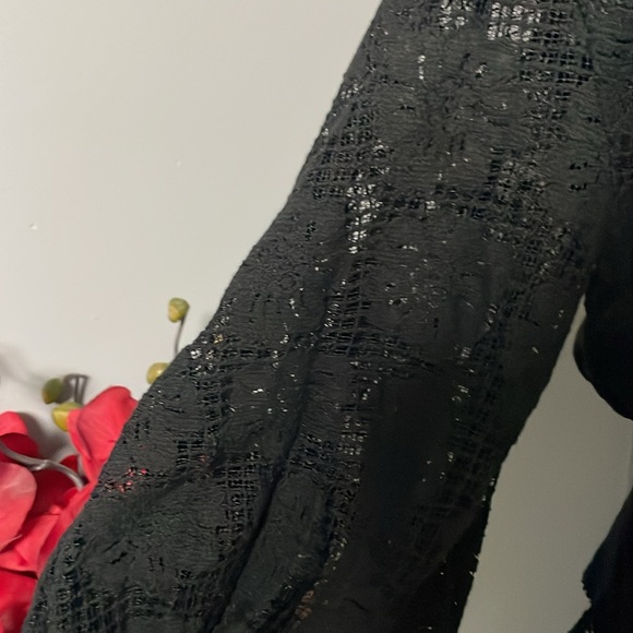 Eri + Ali sweater -lace overlay with puffed sleeves - Women size Small - Picture 3 of 6